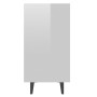 Aparador de madera contrachapada blanco brillo 103,5x35x70 cm de vidaXL, Aparadores - Ref: Foro24-806046, Precio: 64,71 €, De...