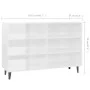 Glossy white plywood sideboard 103.5x35x70 cm by vidaXL, Sideboards - Ref: Foro24-806046, Price: 64,07 €, Discount: %