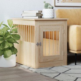 Jaula para perros madera de ingeniería roble Sonoma 55x75x65 cm en Casetas para perros | Comprar online en Foru.es