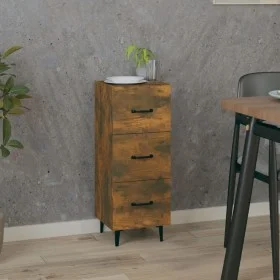 Aparador madera de ingeniería roble ahumado 34,5x34x90 cm de vidaXL, Aparadores - Ref: Foro24-817411, Precio: 55,71 €, Descue...