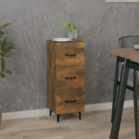 Aparador madera de ingeniería roble ahumado 34,5x34x90 cm de vidaXL, Aparadores - Ref: Foro24-817411, Precio: 60,97 €, Descue...