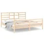 Estructura de cama de madera maciza 200x200 cm de vidaXL, Camas y somieres - Ref: Foro24-3105880, Precio: 142,59 €, Descuento: %