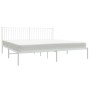 Estructura de cama con cabecero metal blanca 200x200 cm de vidaXL, Camas y somieres - Ref: Foro24-350938, Precio: 107,57 €, D...