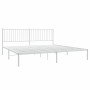 Estructura de cama con cabecero metal blanca 200x200 cm de vidaXL, Camas y somieres - Ref: Foro24-350938, Precio: 107,57 €, D...