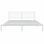Estructura de cama con cabecero metal blanca 200x200 cm de vidaXL, Camas y somieres - Ref: Foro24-350938, Precio: 107,57 €, D...