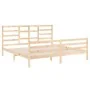 Estructura de cama de madera maciza 200x200 cm de vidaXL, Camas y somieres - Ref: Foro24-3105880, Precio: 142,59 €, Descuento: %