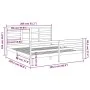Estructura de cama de madera maciza 200x200 cm de vidaXL, Camas y somieres - Ref: Foro24-3105880, Precio: 142,59 €, Descuento: %