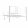 Estructura cama metal con cabecero y estribo blanco 120x190 cm de vidaXL, Camas y somieres - Ref: Foro24-350946, Precio: 85,8...