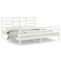 Estructura de cama madera maciza blanco 200x200 cm de vidaXL, Camas y somieres - Ref: Foro24-3105881, Precio: 155,78 €, Descu...