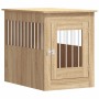 Jaula para perros madera de ingeniería roble Sonoma 55x80x68 cm en Casetas para perros | Comprar online en Foru.es