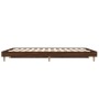Estructura de cama madera de ingeniería marrón roble 135x190 cm de vidaXL, Camas y somieres - Ref: Foro24-832084, Precio: 123...