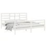Estructura de cama madera maciza blanco 200x200 cm de vidaXL, Camas y somieres - Ref: Foro24-3105881, Precio: 155,78 €, Descu...