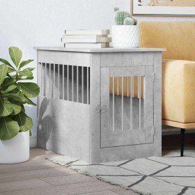 Jaula para perros madera ingeniería gris hormigón 55x80x68 cm en Casetas para perros | Comprar online en Foru.es