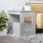 Jaula para perros madera ingeniería gris hormigón 55x80x68 cm en Casetas para perros | Comprar online en Foru.es
