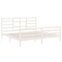 Estructura de cama madera maciza blanco 200x200 cm de vidaXL, Camas y somieres - Ref: Foro24-3105881, Precio: 155,78 €, Descu...