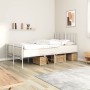 Estructura cama metal con cabecero y estribo blanco 120x200 cm de vidaXL, Camas y somieres - Ref: Foro24-350947, Precio: 86,4...