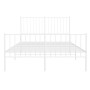 Estructura cama metal con cabecero y estribo blanco 120x200 cm de vidaXL, Camas y somieres - Ref: Foro24-350947, Precio: 86,4...