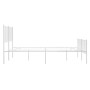 Estructura cama metal con cabecero y estribo blanco 120x200 cm de vidaXL, Camas y somieres - Ref: Foro24-350947, Precio: 86,4...