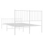 Estructura cama metal con cabecero y estribo blanco 120x200 cm de vidaXL, Camas y somieres - Ref: Foro24-350947, Precio: 86,4...