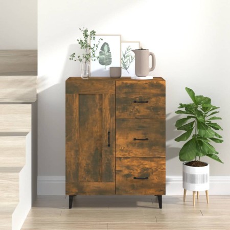 Aparador madera contrachapada color roble ahumado 69,5x34x90 cm de vidaXL, Aparadores - Ref: Foro24-817372, Precio: 70,85 €, ...