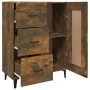 Aparador madera contrachapada color roble ahumado 69,5x34x90 cm de vidaXL, Aparadores - Ref: Foro24-817372, Precio: 70,85 €, ...