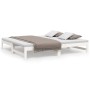 Sofá cama extraíble madera maciza de pino blanco 2x(90x190) cm de vidaXL, Camas y somieres - Ref: Foro24-823415, Precio: 126,...