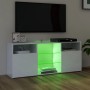 Mueble de TV con luces LED blanco brillante 120x30x50 cm de vidaXL, Muebles TV - Ref: Foro24-804307, Precio: 103,09 €, Descue...