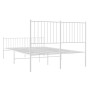 Estructura cama metal con cabecero y estribo blanco 135x190 cm de vidaXL, Camas y somieres - Ref: Foro24-350948, Precio: 97,3...