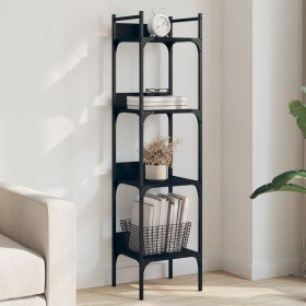 Librería de 4 estantes madera ingeniería negro 35x30x138,5 cm en Librerías y estanterías | Comprar online en Foru.es