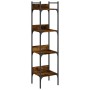 Librería de 4 estantes madera roble ahumado 35x30x138,5 cm en Librerías y estanterías | Comprar online en Foru.es