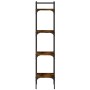 Librería de 4 estantes madera roble ahumado 35x30x138,5 cm en Librerías y estanterías | Comprar online en Foru.es