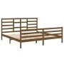 Estructura de cama madera maciza de pino marrón miel 200x200 cm de vidaXL, Camas y somieres - Ref: Foro24-3105883, Precio: 17...