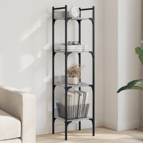 Librería de 4 estantes madera gris Sonoma 35x30x138,5 cm en Librerías y estanterías | Comprar online en Foru.es