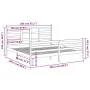 Estructura de cama madera maciza de pino marrón miel 200x200 cm de vidaXL, Camas y somieres - Ref: Foro24-3105883, Precio: 17...