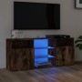 Mueble de TV con luces LED roble ahumado 120x30x50 cm de vidaXL, Muebles TV - Ref: Foro24-815714, Precio: 92,95 €, Descuento: %