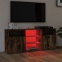 Mueble de TV con luces LED roble ahumado 120x30x50 cm de vidaXL, Muebles TV - Ref: Foro24-815714, Precio: 92,95 €, Descuento: %
