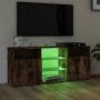 Mueble de TV con luces LED roble ahumado 120x30x50 cm de vidaXL, Muebles TV - Ref: Foro24-815714, Precio: 92,95 €, Descuento: %
