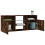 Mueble de TV con luces LED roble ahumado 120x30x50 cm de vidaXL, Muebles TV - Ref: Foro24-815714, Precio: 92,95 €, Descuento: %