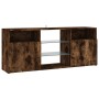 Mueble de TV con luces LED roble ahumado 120x30x50 cm de vidaXL, Muebles TV - Ref: Foro24-815714, Precio: 92,95 €, Descuento: %
