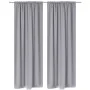 2 cortinas grises oscuras con jaretas, blackout 135 x 245 cm de vidaXL, Cortinas y visillos - Ref: Foro24-130376, Precio: 50,...