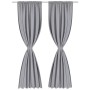 2 cortinas grises oscuras con jaretas, blackout 135 x 245 cm de vidaXL, Cortinas y visillos - Ref: Foro24-130376, Precio: 51,...