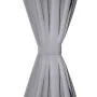 2 cortinas grises oscuras con jaretas, blackout 135 x 245 cm de vidaXL, Cortinas y visillos - Ref: Foro24-130376, Precio: 50,...
