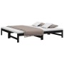 Sofá cama extraíble madera maciza de pino negro 2x(90x190) cm de vidaXL, Camas y somieres - Ref: Foro24-823418, Precio: 146,6...