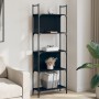 Librería de 5 estantes madera ingeniería negro 60,5x24x166,5 cm en Librerías y estanterías | Comprar online en Foru.es
