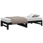 Sofá cama extraíble madera maciza de pino negro 2x(90x190) cm de vidaXL, Camas y somieres - Ref: Foro24-823418, Precio: 146,6...