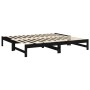 Sofá cama extraíble madera maciza de pino negro 2x(90x190) cm de vidaXL, Camas y somieres - Ref: Foro24-823418, Precio: 146,6...
