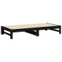 Sofá cama extraíble madera maciza de pino negro 2x(90x190) cm de vidaXL, Camas y somieres - Ref: Foro24-823418, Precio: 146,6...