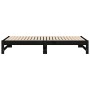 Sofá cama extraíble madera maciza de pino negro 2x(90x190) cm de vidaXL, Camas y somieres - Ref: Foro24-823418, Precio: 146,6...