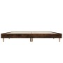 Estructura de cama madera de ingeniería roble ahumado 120x190cm de vidaXL, Camas y somieres - Ref: Foro24-832090, Precio: 89,...