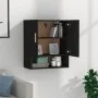Armario de pared madera contrachapada negro 60x31x70 cm de vidaXL, Taquillas y armarios de almacenamiento - Ref: Foro24-81287...